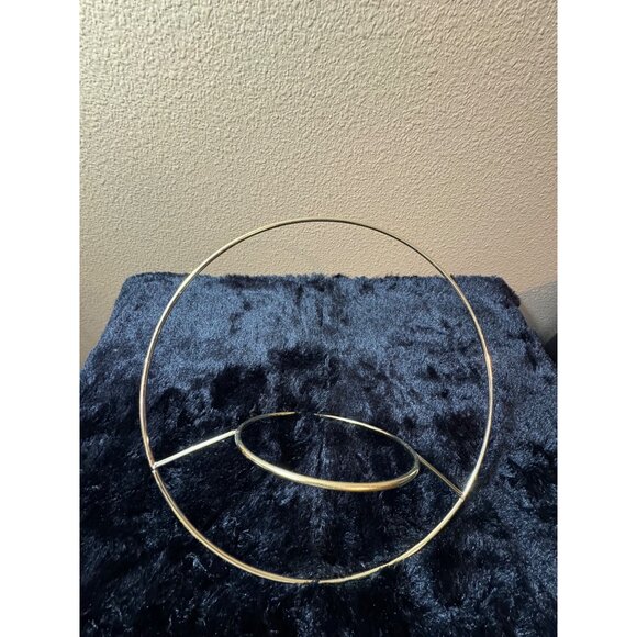 Vintage 60's Gold Metal Circular Plant Hanger Hard To Find - Picture 3 of 4